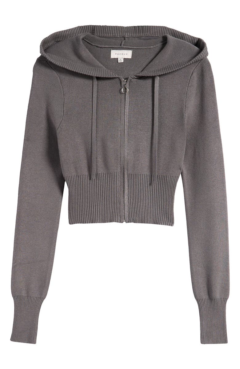 PacSun Sammi Front Zip Rib Hoodie, Alternate, color,