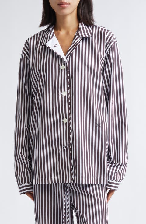 Life Is a Beach Stripe Pajama Shirt