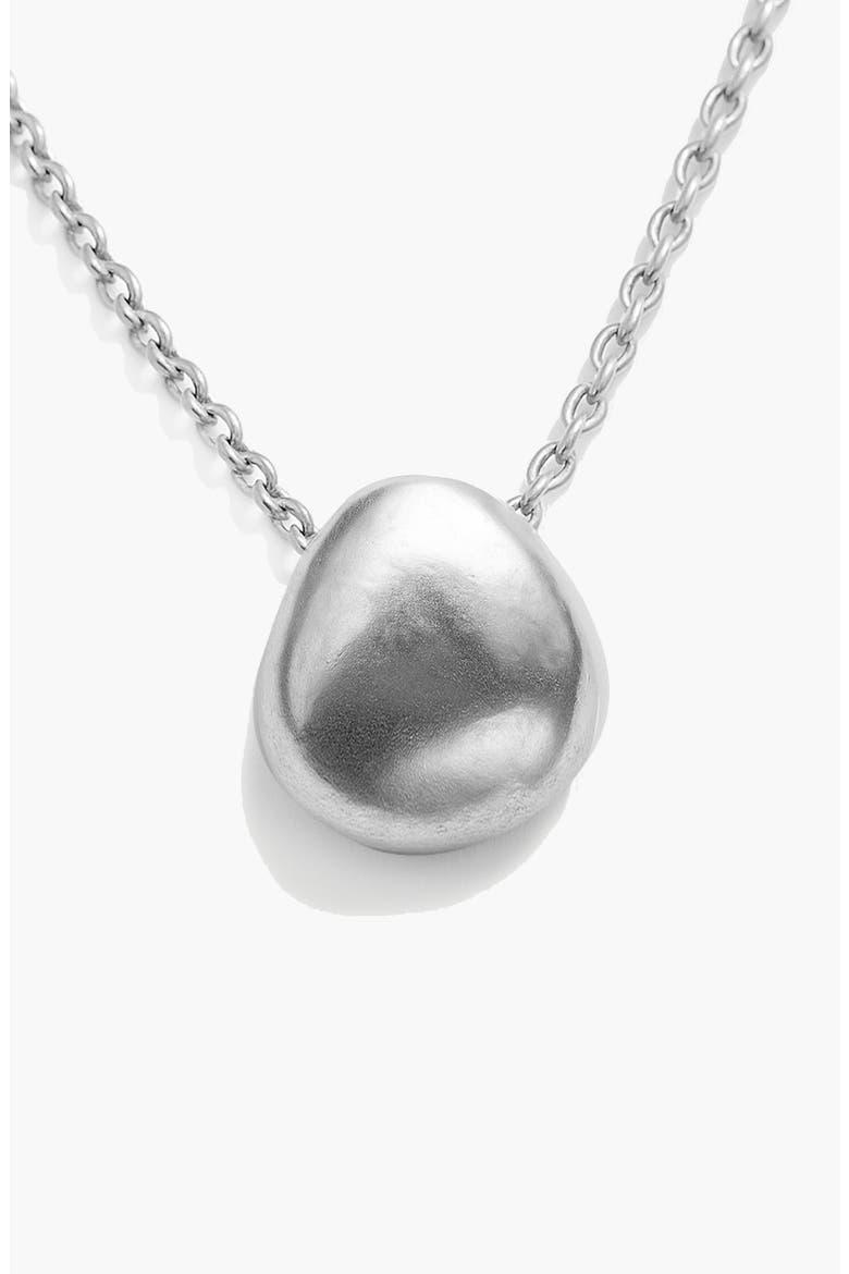 Luna Dome Necklace in Silver, Alternate, color, Silver