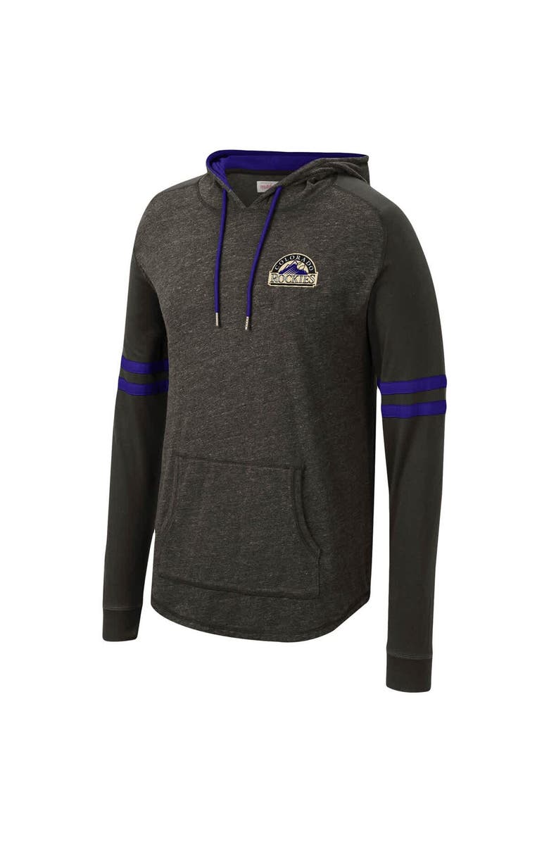 Mitchell & Ness Men's Mitchell & Ness Black Colorado Rockies Logo Lightweight Raglan Pullover Hoodie, Alternate, color, Black