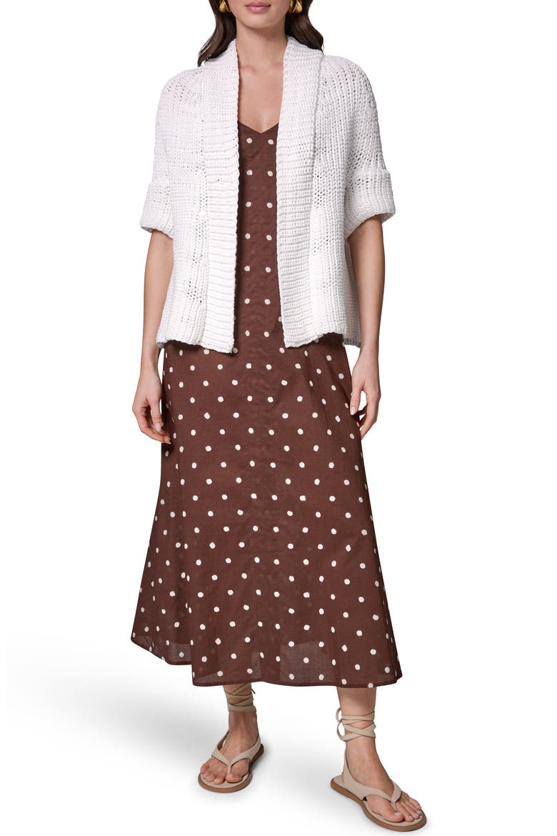Drop Shoulder Open Front Cardigan, Alternate, color, CREAM