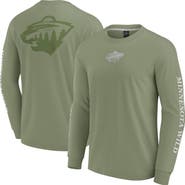 FANATICS Men's Fanatics Olive Minnesota Wild Elements Strive Long Sleeve T-Shirt