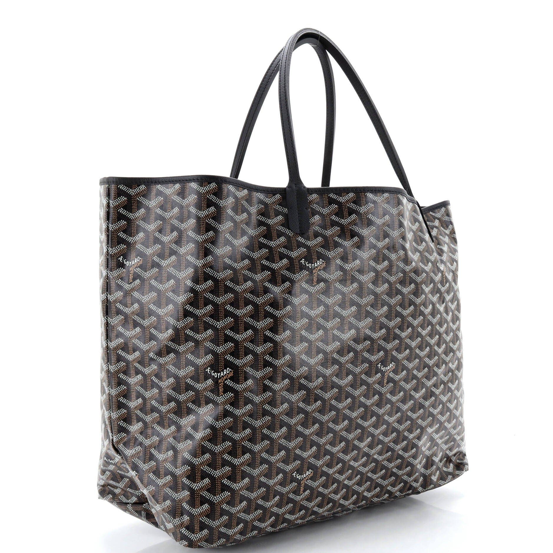 Pre-Owned Goyard Saint Louis Tote Coated Canvas GM, Alternate, color, Black