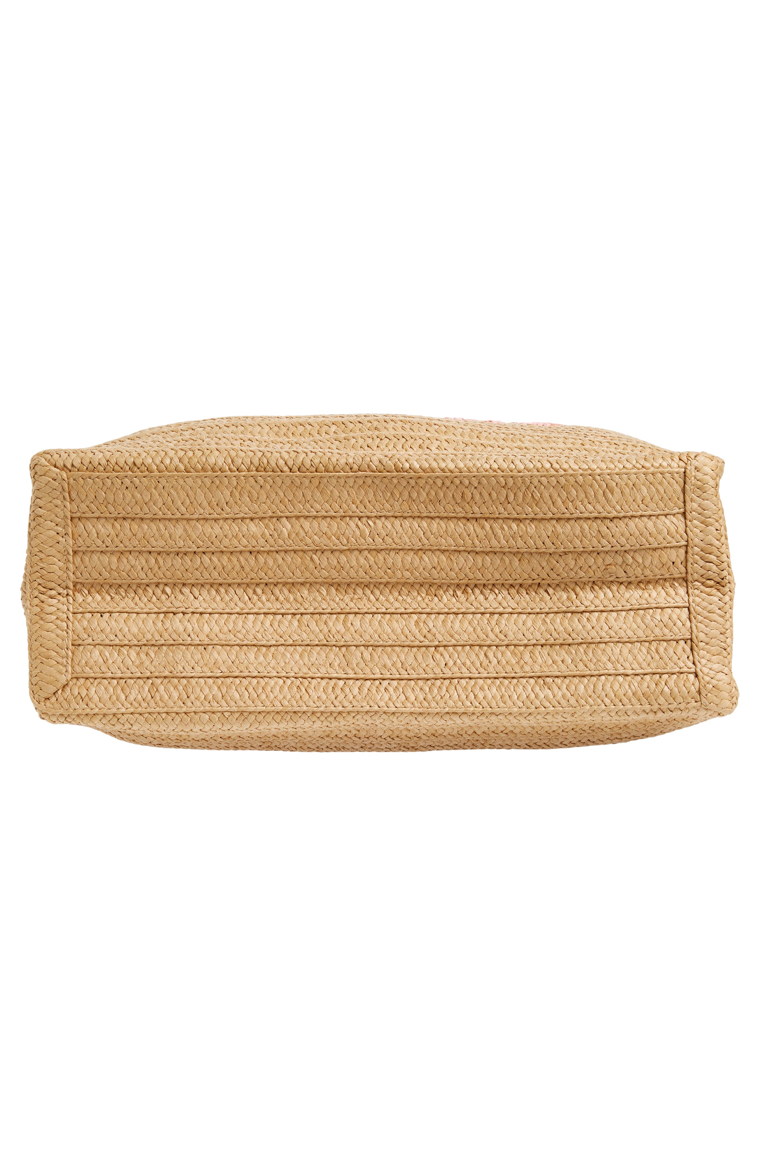 BTB Los Angeles Just Beachy Straw Tote, Alternate, color, 