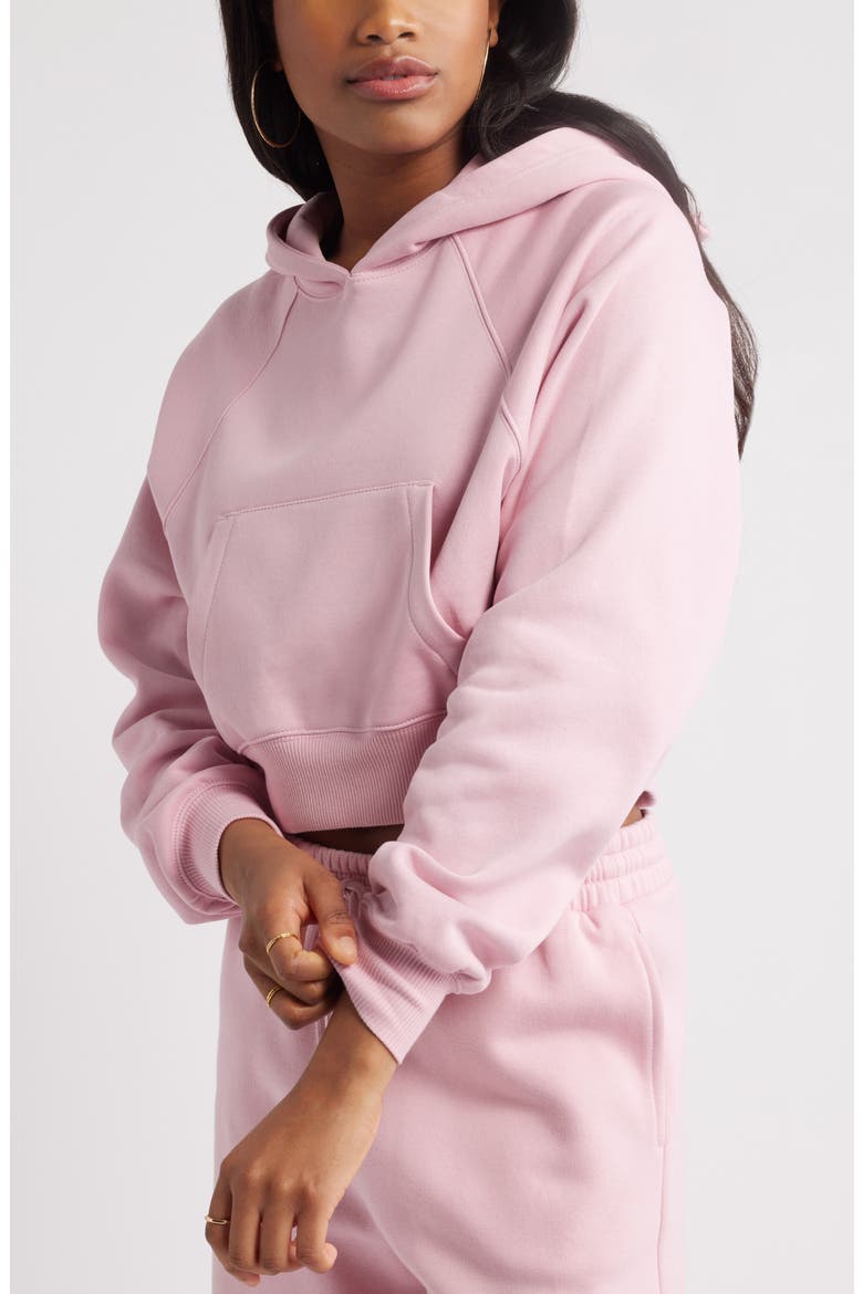 Crop Hoodie, Alternate, color, PINK CAMEO