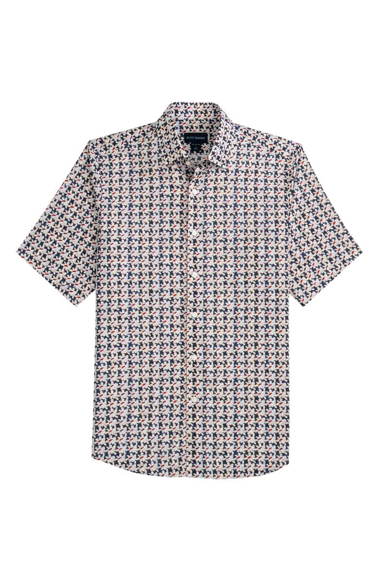 Scott Barber Regular Fit Floral Long Sleeve Cotton Button-Up Shirt, Alternate, color,