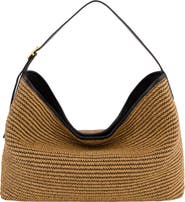 Vince Medium Vivian Raffia Hobo Bag