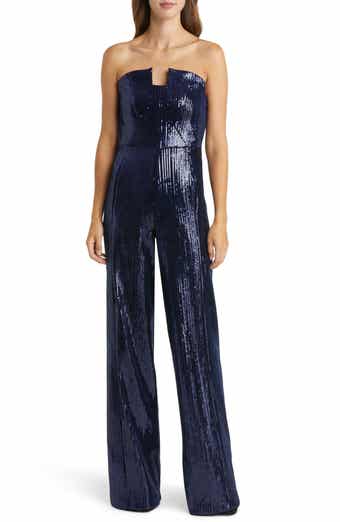 Lena Sequin Strapless Jumpsuit