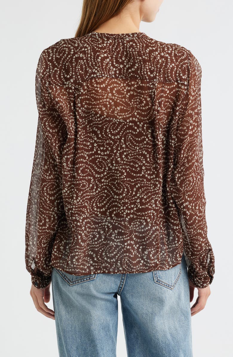 rag & bone Amaris Pintuck Top, Alternate, color, Brown