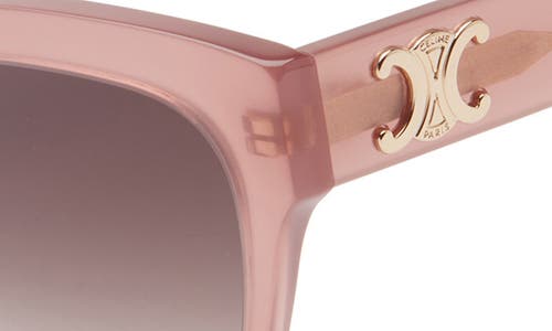 Celine Triomphe 55mm Round Sunglasses In Pink