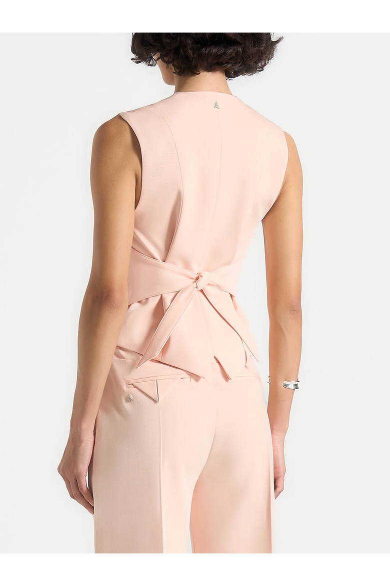 Christine Structured Cinch Waistcoat, Alternate, color, Peach