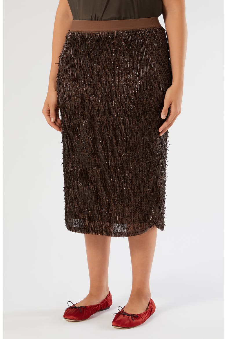 Attore Sequin Skirt, Main, color, COCOA