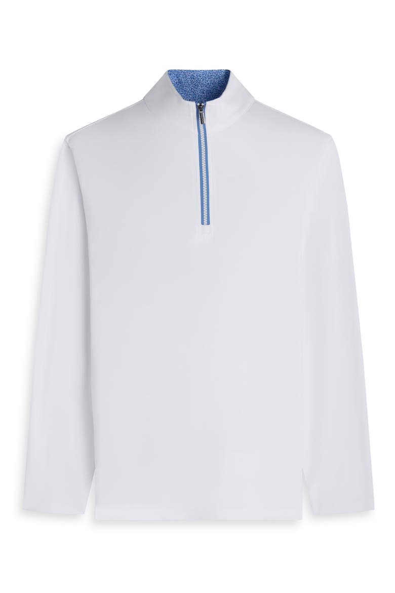 Mélange Quarter Zip Pullover, Alternate, color, WHITE
