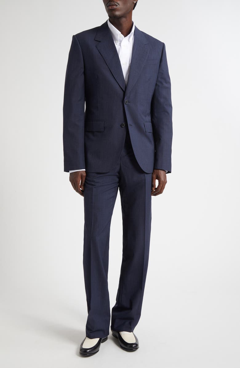 Givenchy Classic Fit Wool Trousers, Alternate, color, Dark Blue