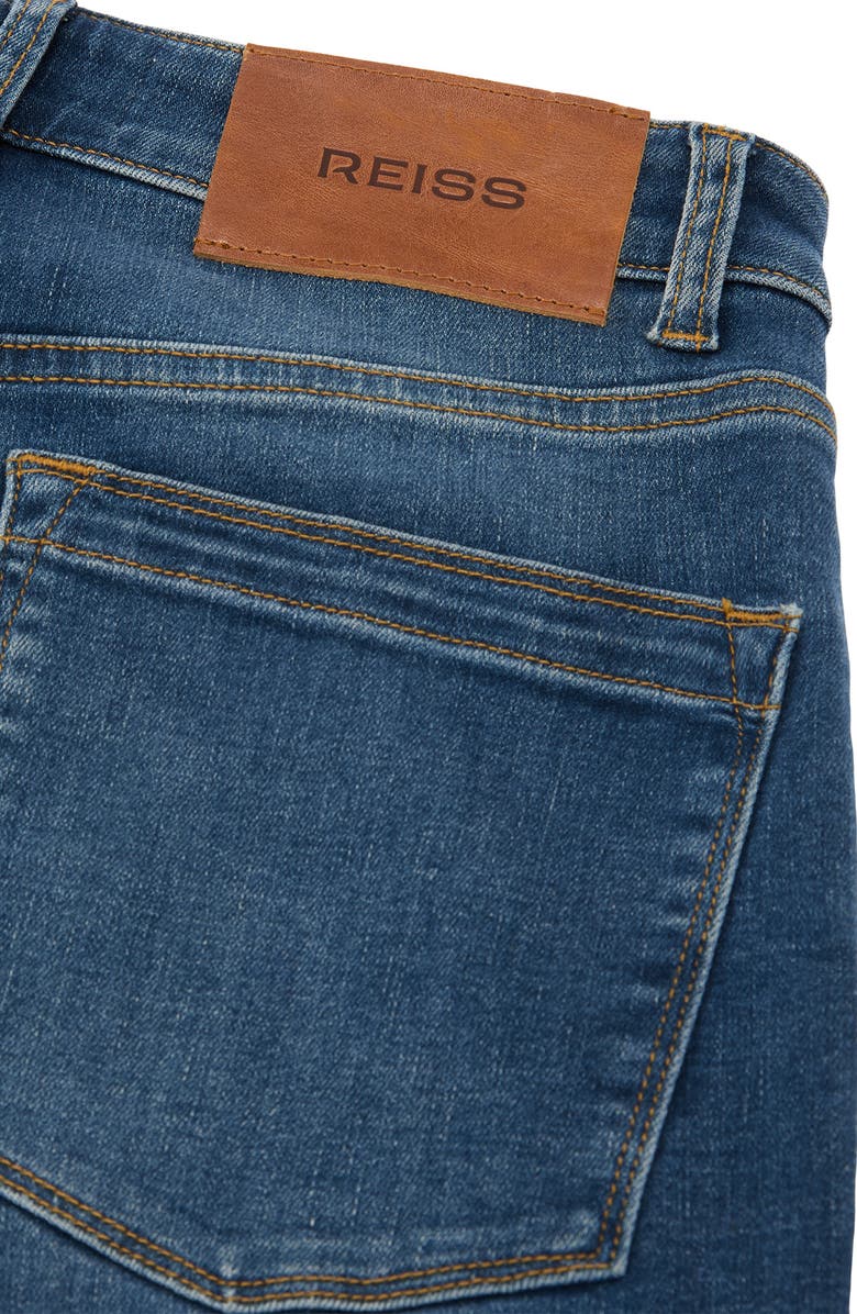 Reiss Addie Wide Leg Jeans, Alternate, color, Mid Blue