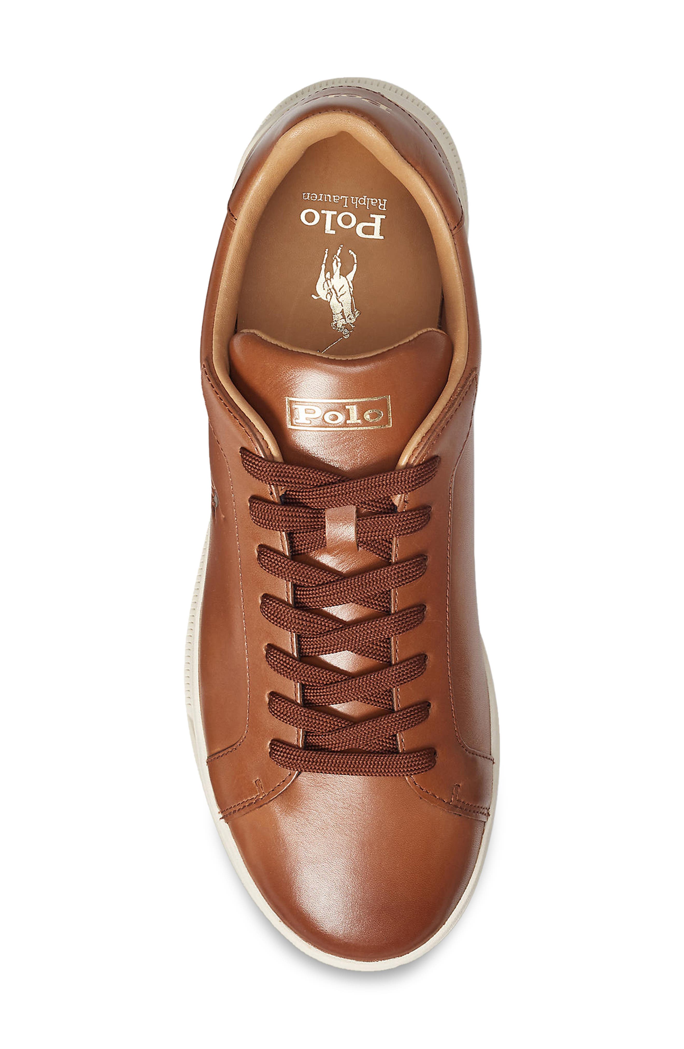 Ralph Lauren Heritage Court II Low Top Sneaker, Alternate, color, Polo Pale Russet