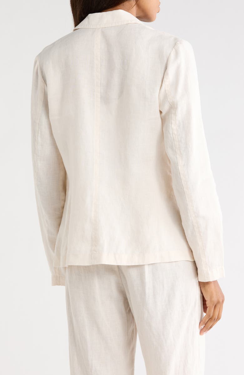 James Perse Linen Blazer, Alternate, color, Alabaster