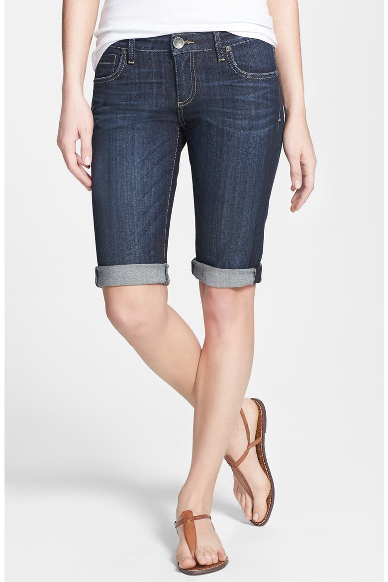 Roll-Up Denim Bermuda Shorts, Main, color, WISE