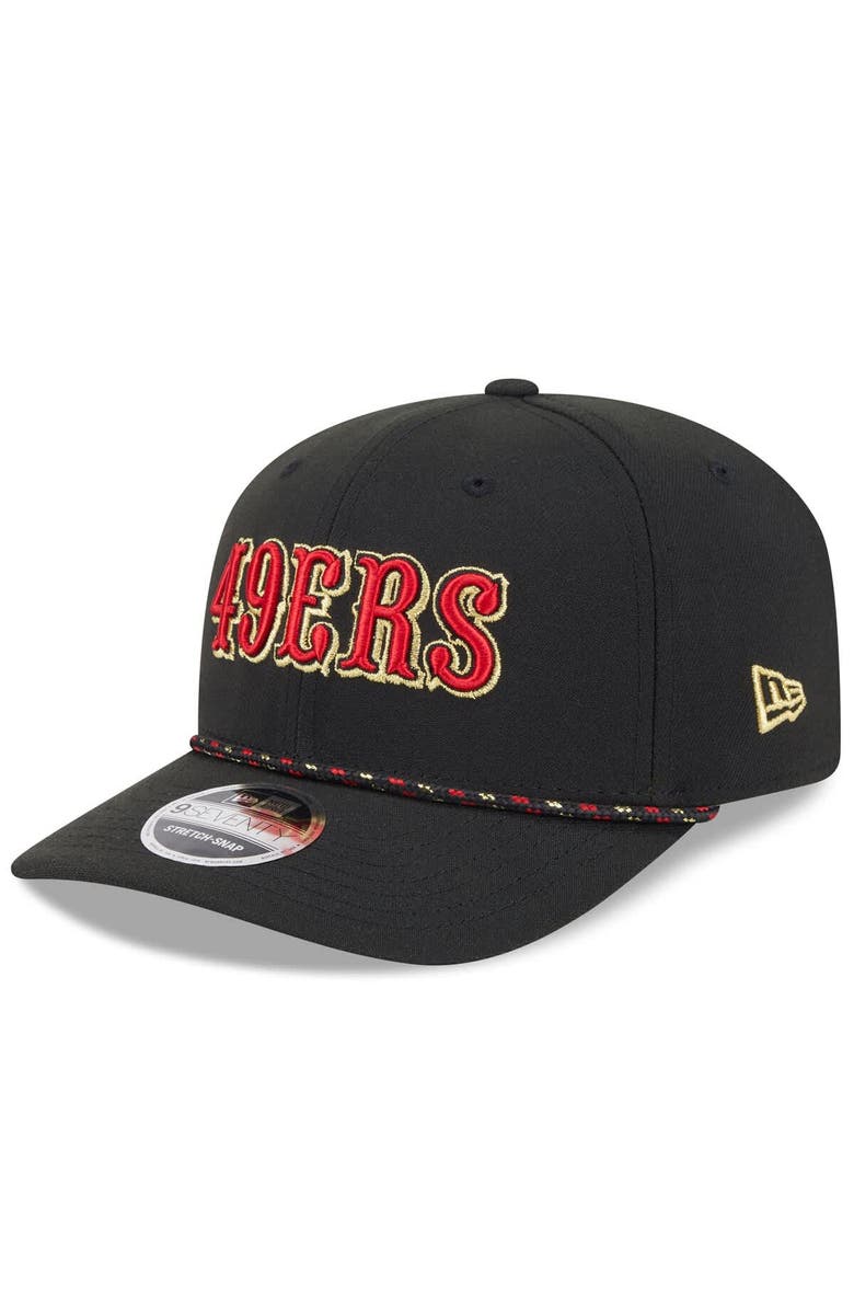 New Era Men's New Era Black San Francisco 49ers 2025 Rivalries Collection Sideline 9SEVENTY Adjustable Hat, Main, color, Black