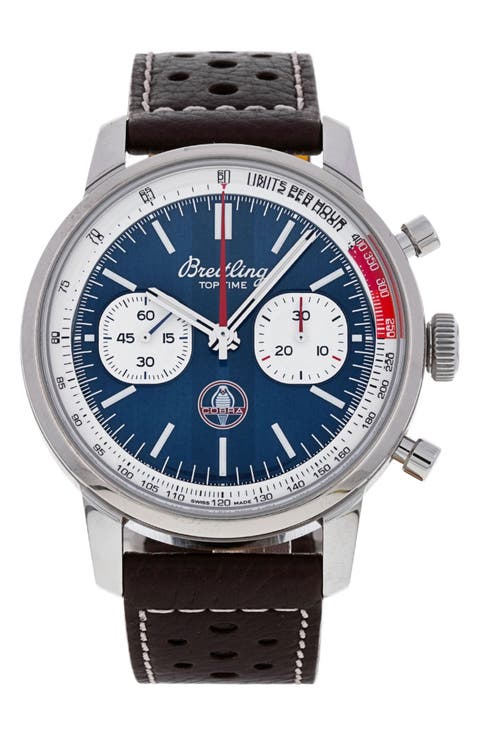 Breitling x Shelby Cobra Preowned 2023 Top Time AB0176 Automatic Leather Strap Watch, 41mm
