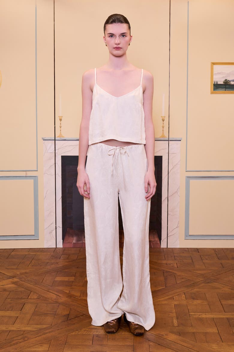Daydreamers Relaxed Wide Leg Pants, Alternate, color, Beige