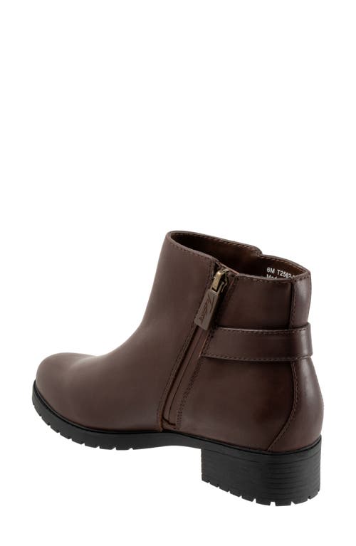 Softwalk ® Marigold Waterproof Leather Ankle Bootie In Brown