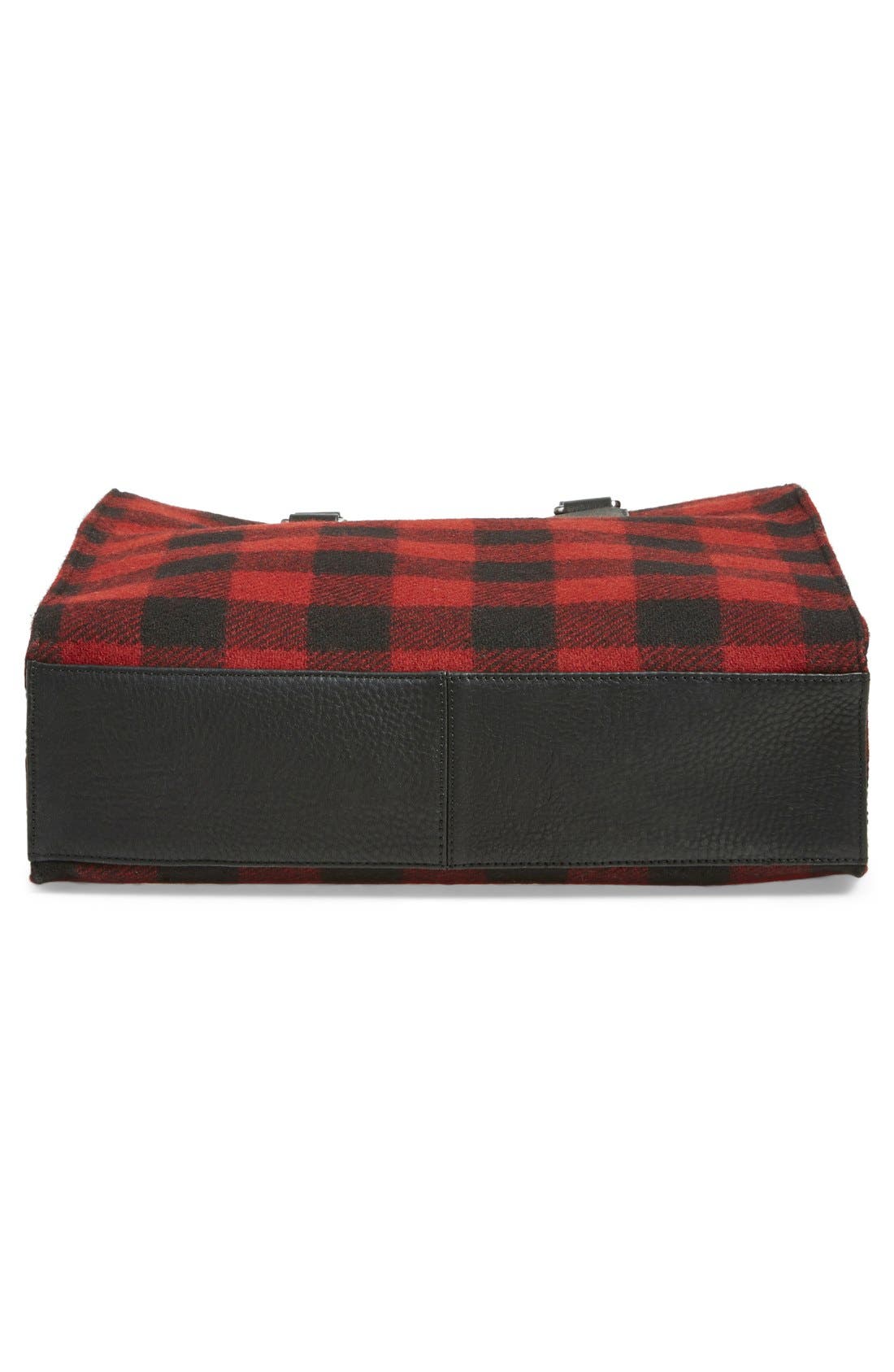 Australia 'Muir' Buffalo Check Tote, Alternate, color, BLACK/ RED