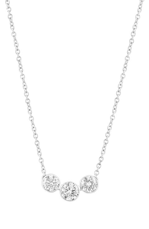 14K White Gold Lab Grown Diamond Necklace