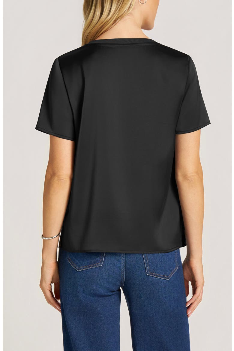 Clove Satin T-Shirt, Alternate, color, BLACK