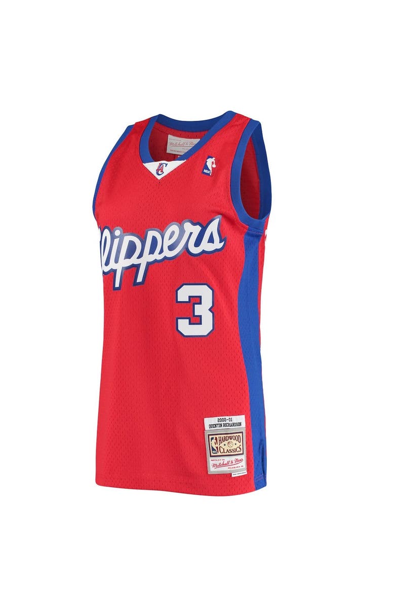 Mitchell & Ness Men's Mitchell & Ness Quentin Richardson Red LA Clippers 2000/01 Hardwood Classics Swingman Jersey, Alternate, color,