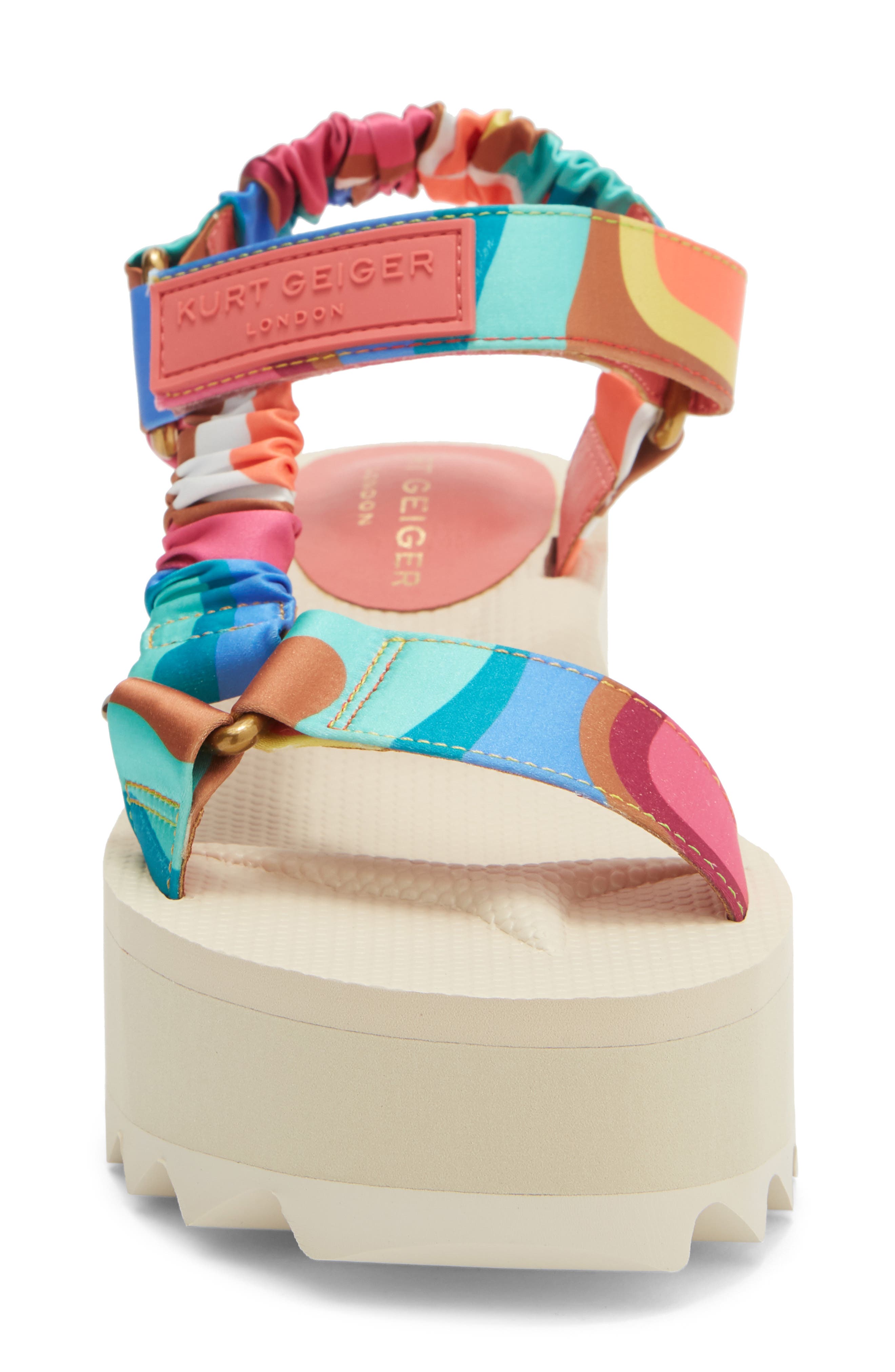 Kurt Geiger London Orion Flatform Sandal, Alternate, color, Ivory Multi