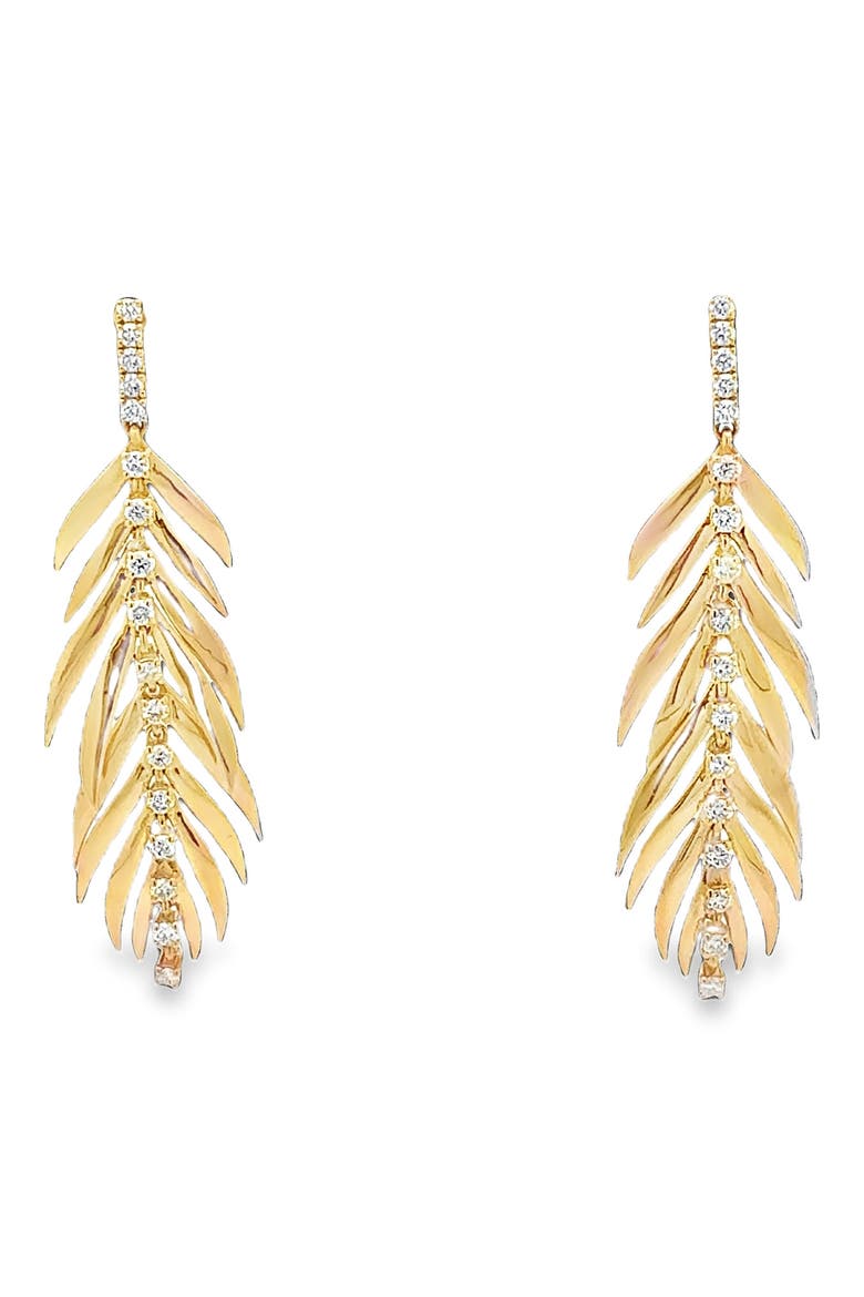 Bahia 18K Gold Diamond Drop Earrings, Main, color, YELLOW GOLD