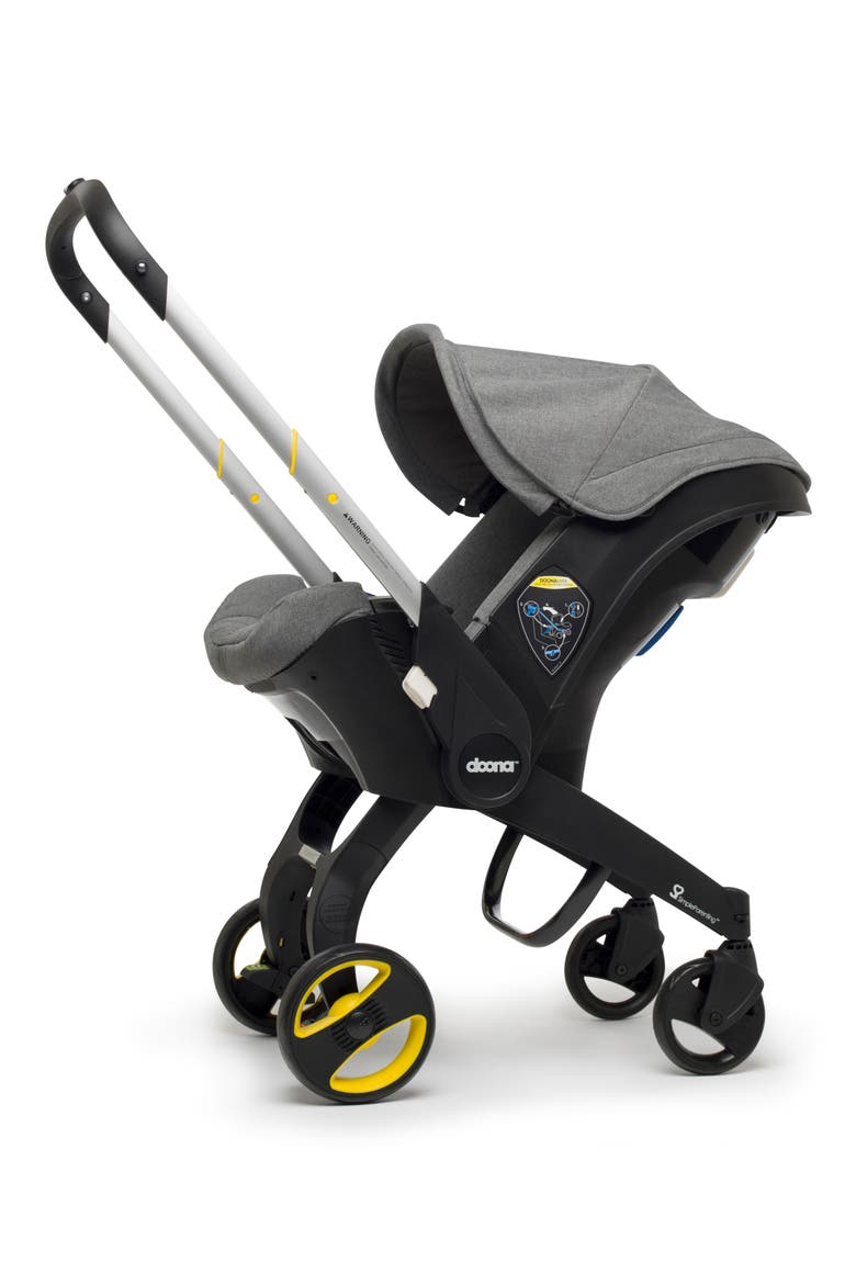 Convertible Infant Car Seat/Compact Stroller System, Alternate, color, GREY/ STORM