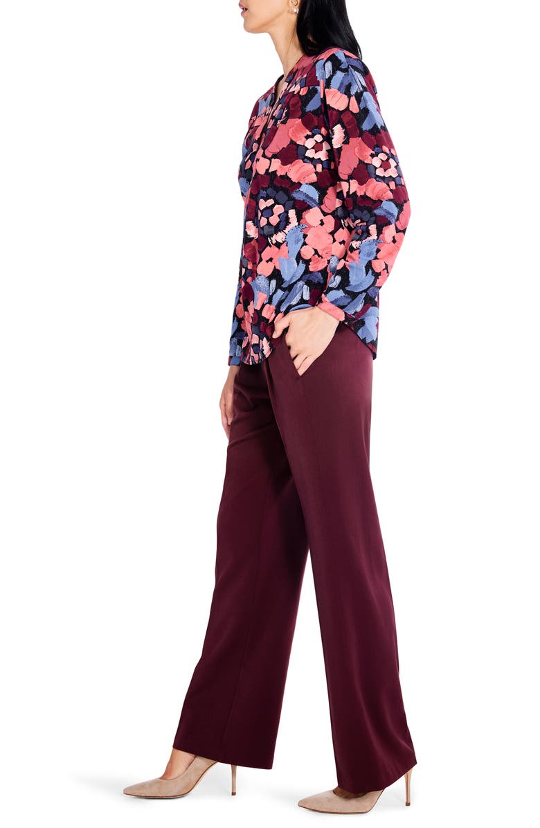 NIC+ZOE Autumn Bloom Live-In Top, Alternate, color, Red Multi