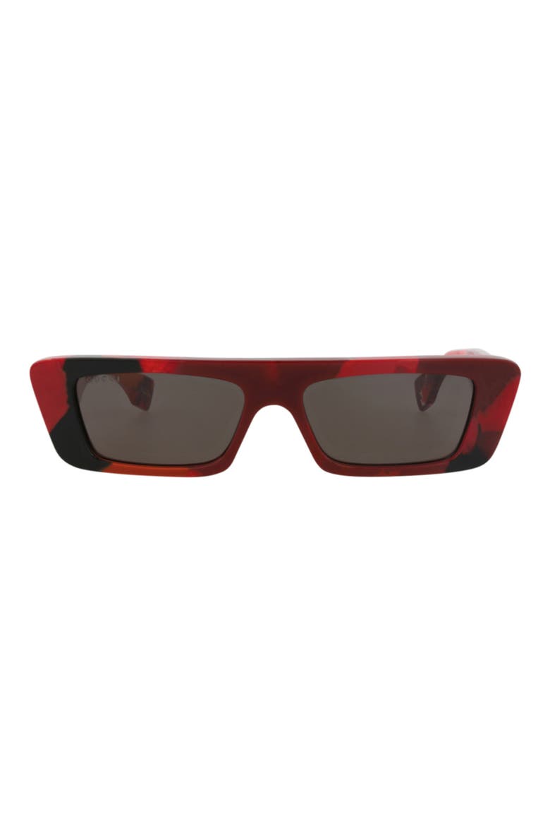 54mm Retangular Sunglasses, Main, color, RED RED GREY