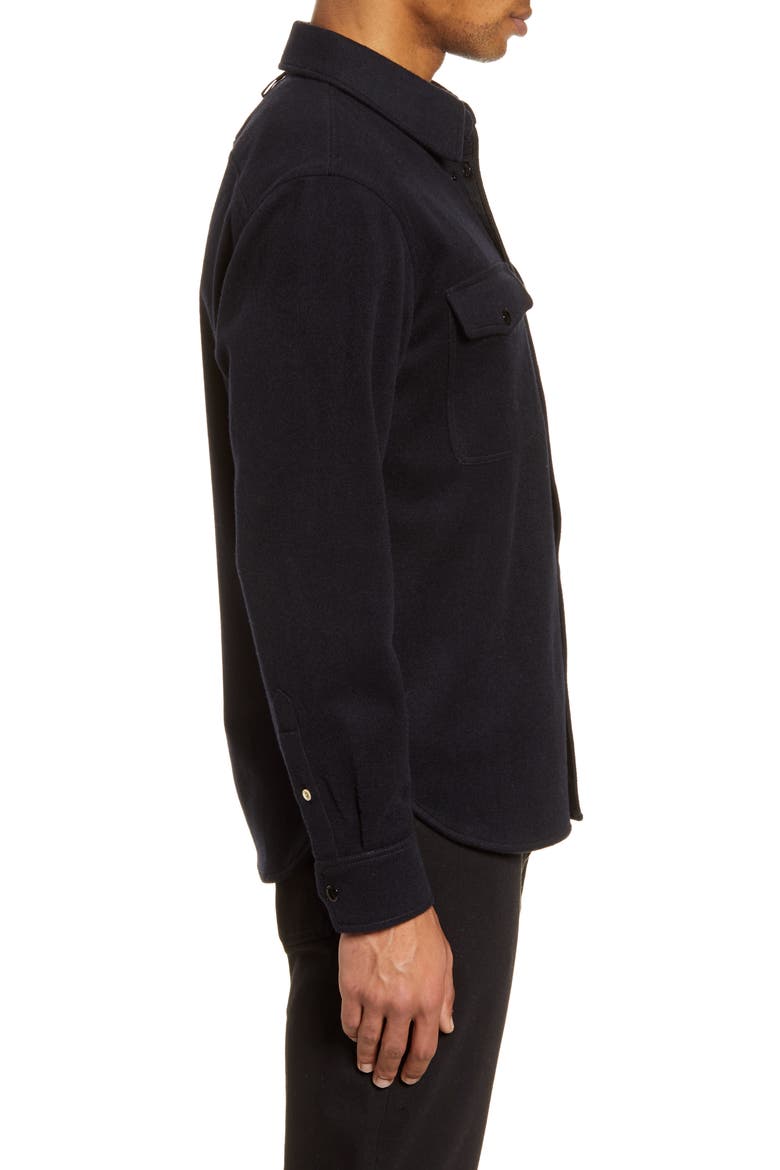 Jack Slim Fit Wool Blend Shirt Jacket, Alternate, color, NAVY/BLACK
