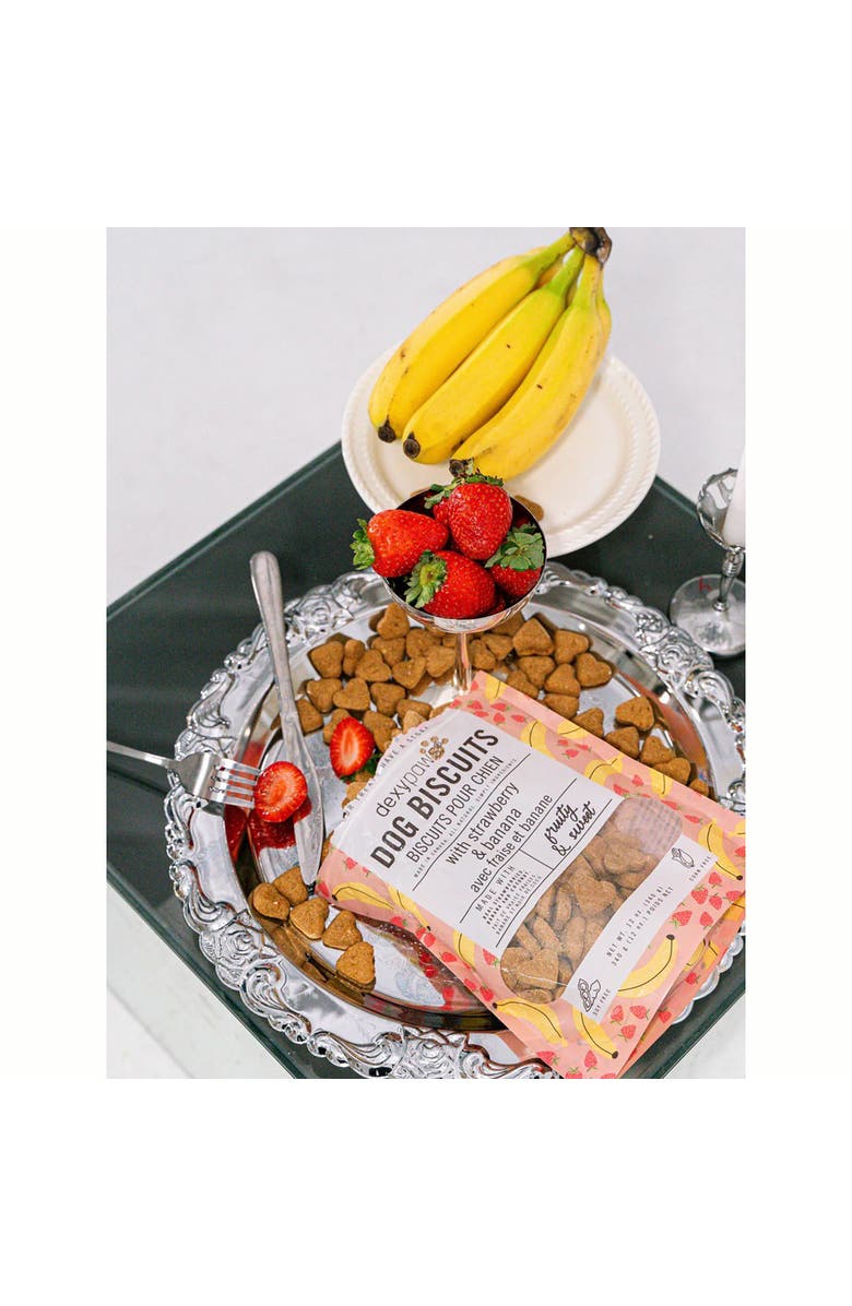 Dexypaws Strawberry, Banana & Coconut Dog Biscuits 12Oz Natural Pet Treats, Alternate, color, Brown
