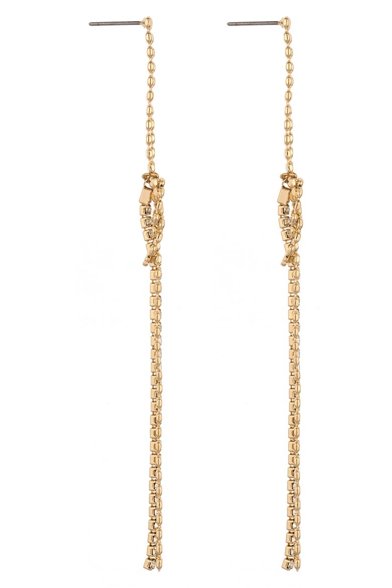 Knotted Duster Linear Drop Earrings, Alternate, color, GOLD
