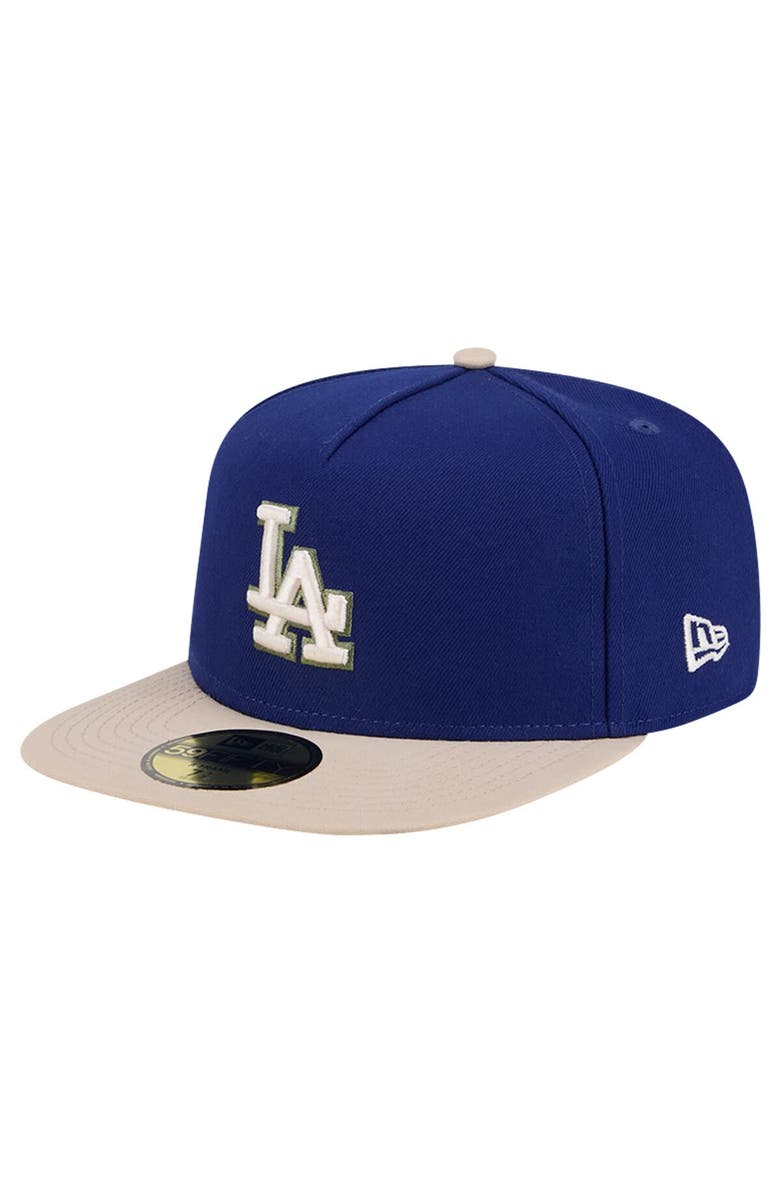 New Era Men's New Era Royal Los Angeles Dodgers Canvas A-Frame 59FIFTY Fitted Hat, Alternate, color, Royal
