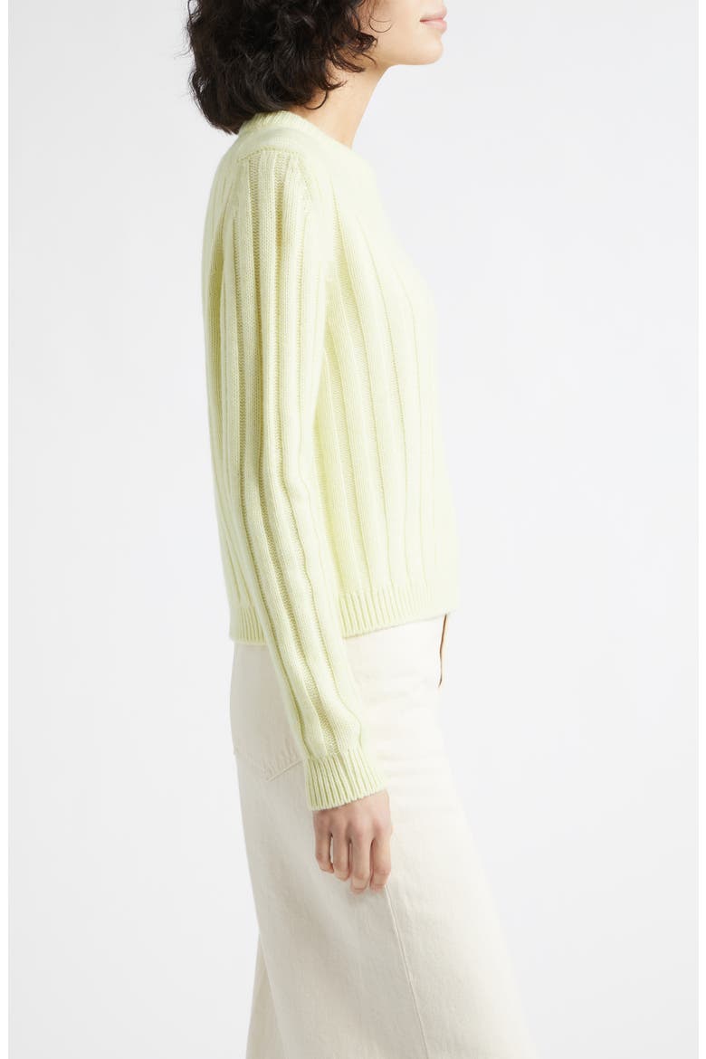 Lecht Cashmere Rib Crewneck Sweater, Alternate, color, CITRON
