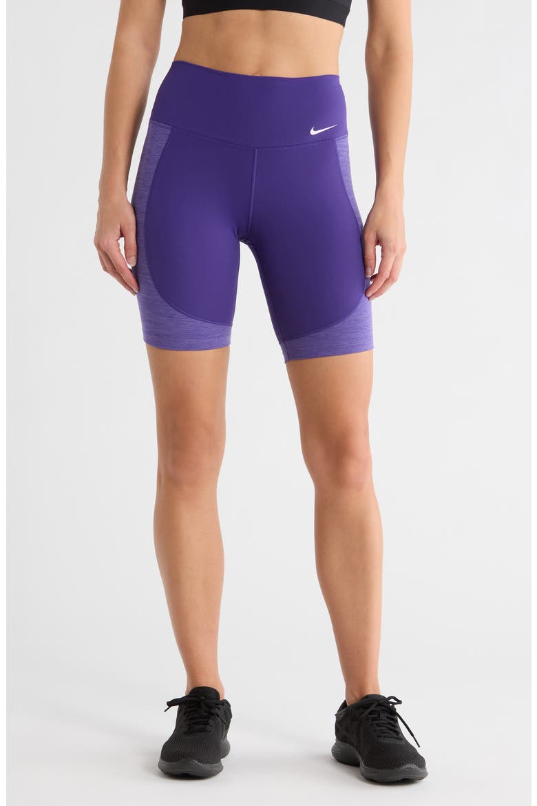 High Waist Bike Shorts, Main, color, COURT PURPLE/ WILD VIOLET