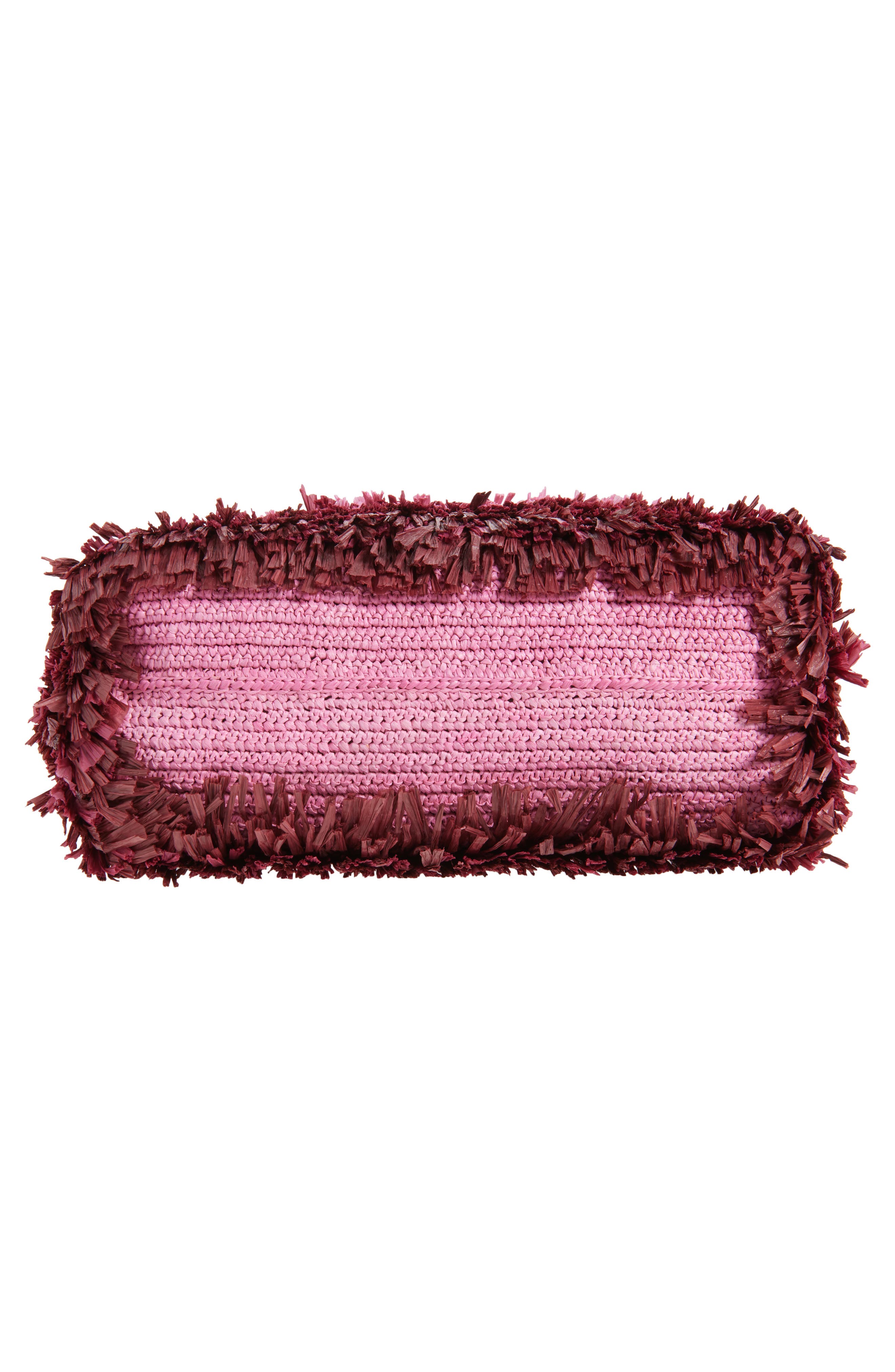 Anya Hindmarch Dégradé Shag Raffia Hobo Bag, Alternate, color, Bubblegum