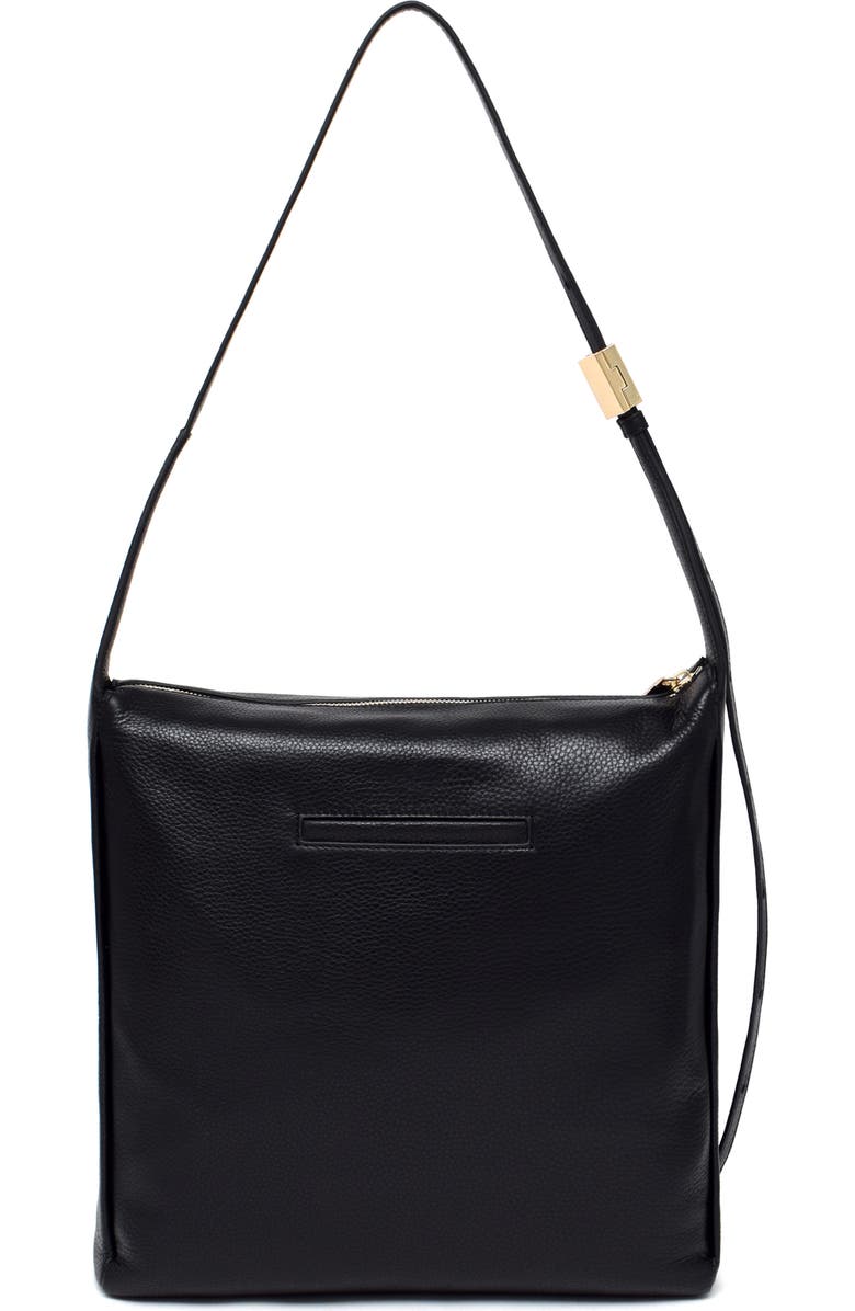 Thacker Dalia Pebbled Leather Crossbody Bag, Alternate, color, Black