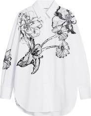 Desigual Placed Floral Cotton Button-Up Shirt