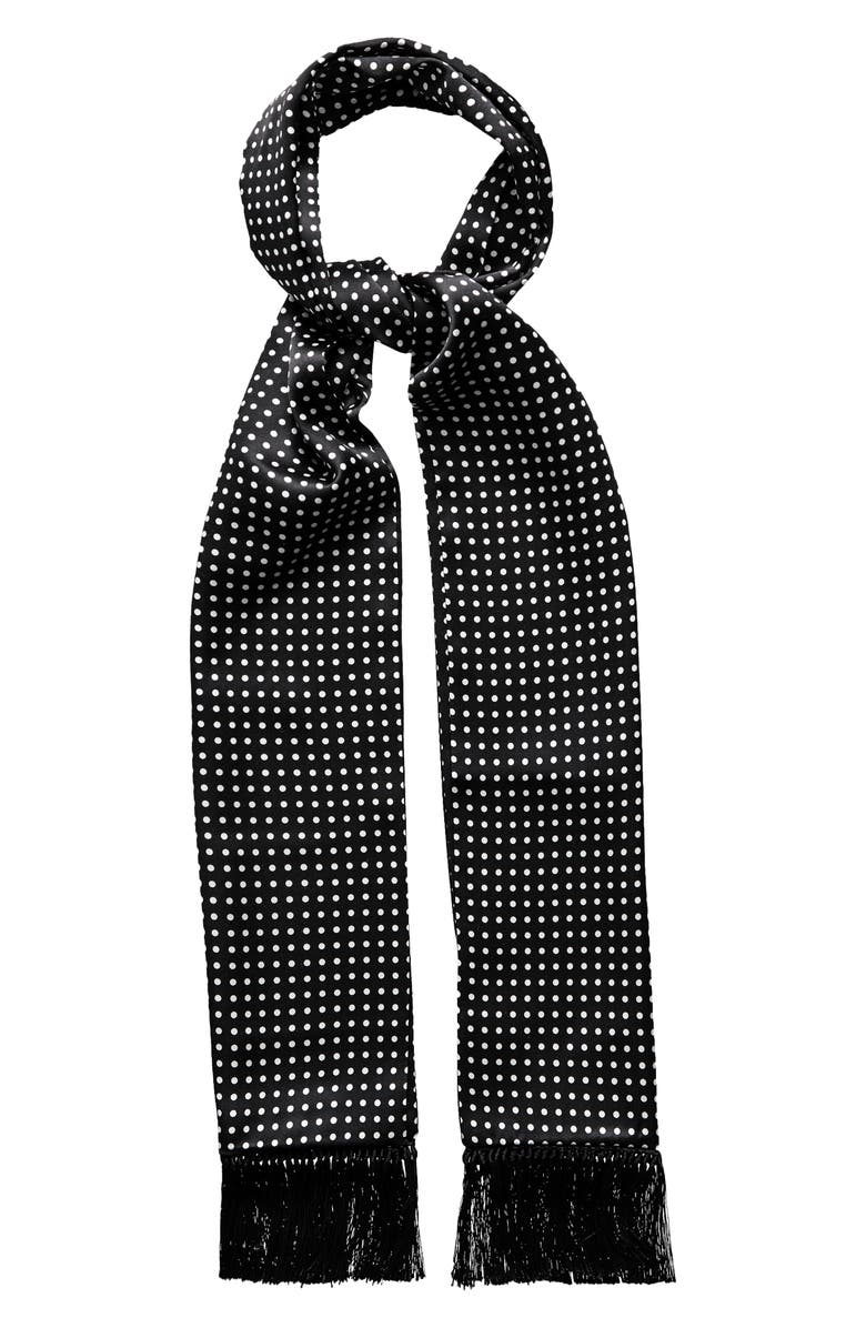 Eton Men's Polka Dot Silk Scarf, Alternate, color,