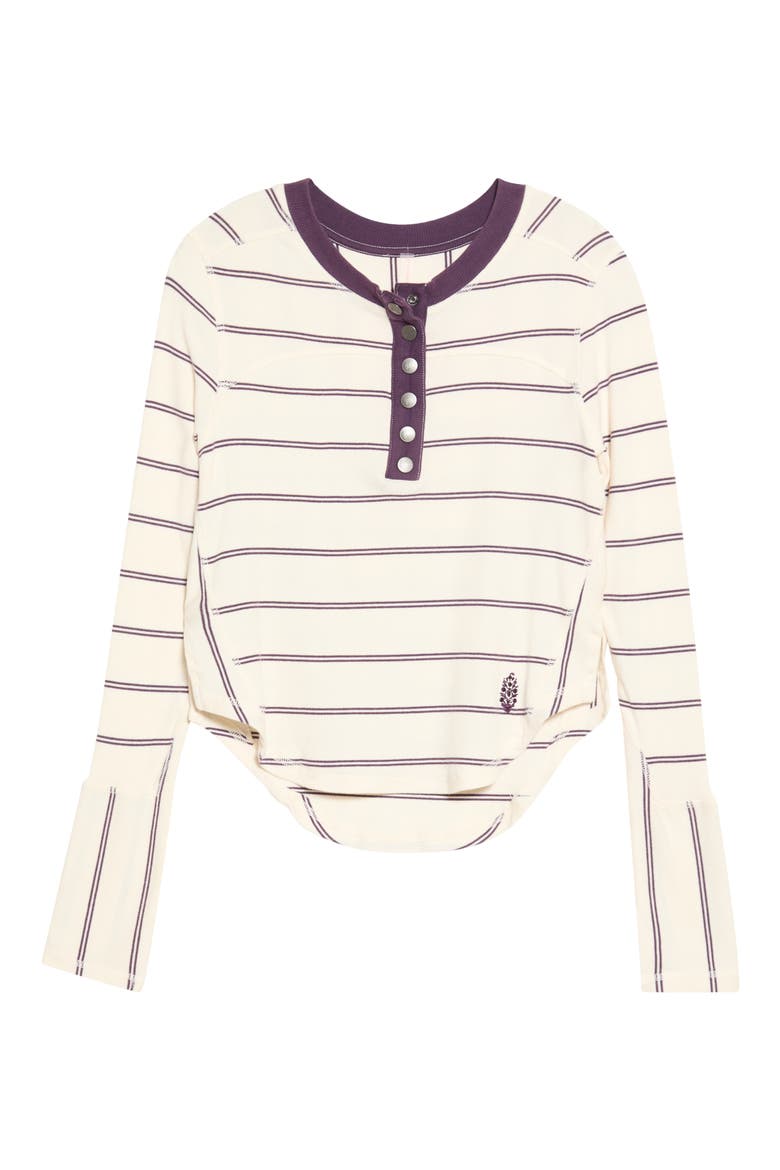 Cool Down Stripe Henley, Alternate, color, IVORY COMBO