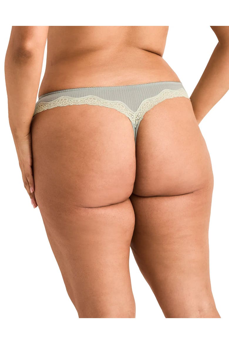 Lilou Thong Panties, Alternate, color, Medium green