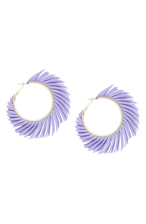 Fringe Hoop Earrings
