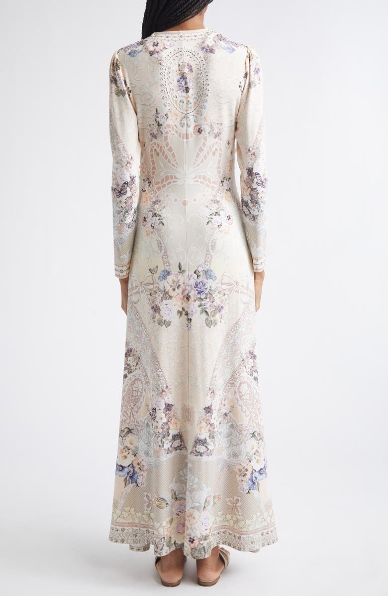 Camilla Print Ruched Jersey Maxi Dress, Alternate, color, Laced With Love