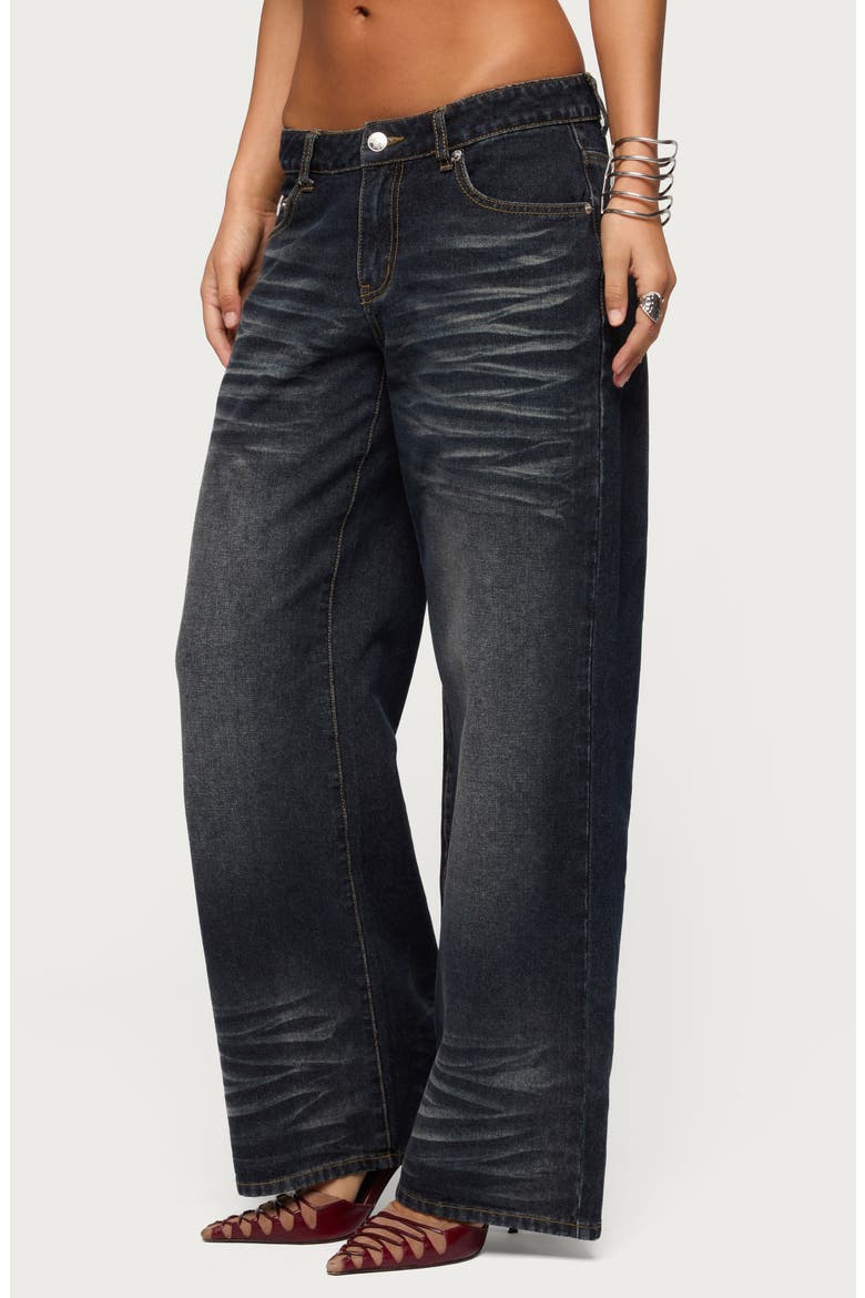 Magda Low Rise Baggy Wide Leg Jeans, Alternate, color, DARK-BLUE-WASHED
